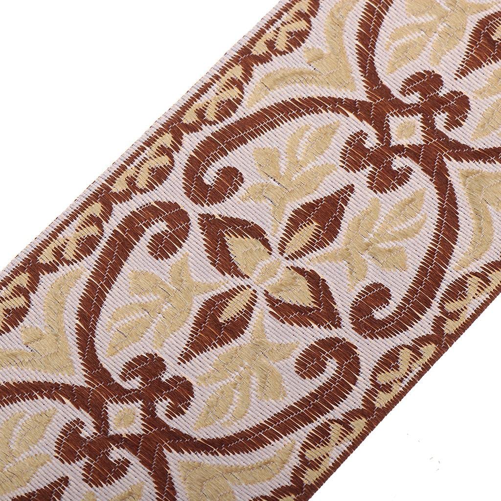 Juego de 10 cintas de tela jacquard beige de 5 m para costura y manualidades, 6 cm, color, 6 cm x 5 m