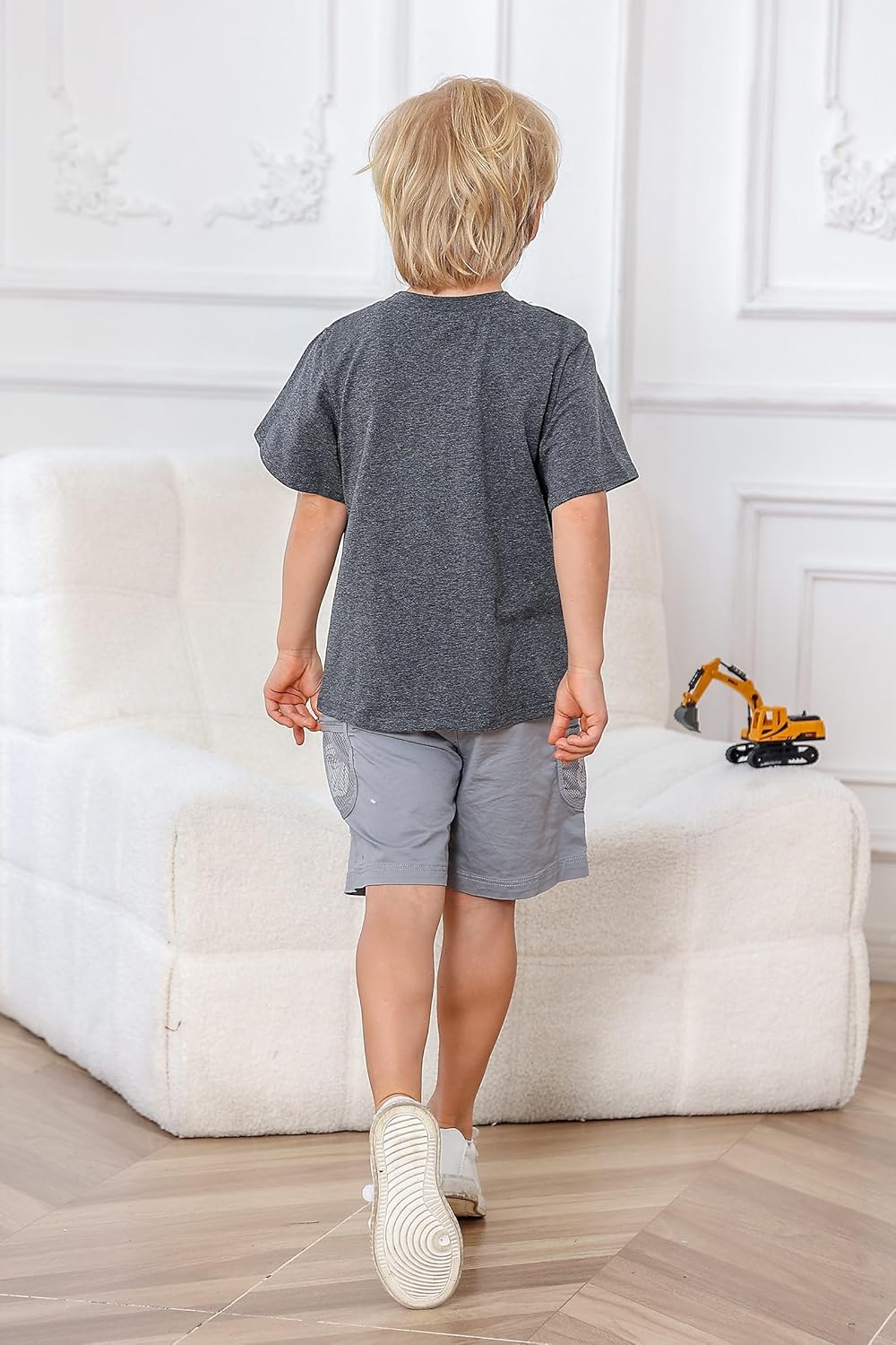 Kids4ever Boys T-Shirts Cotton Alphabet Truck Pattern Short Sleeve Toddler Tee Shirt for 2-6 Years Old - Image 5