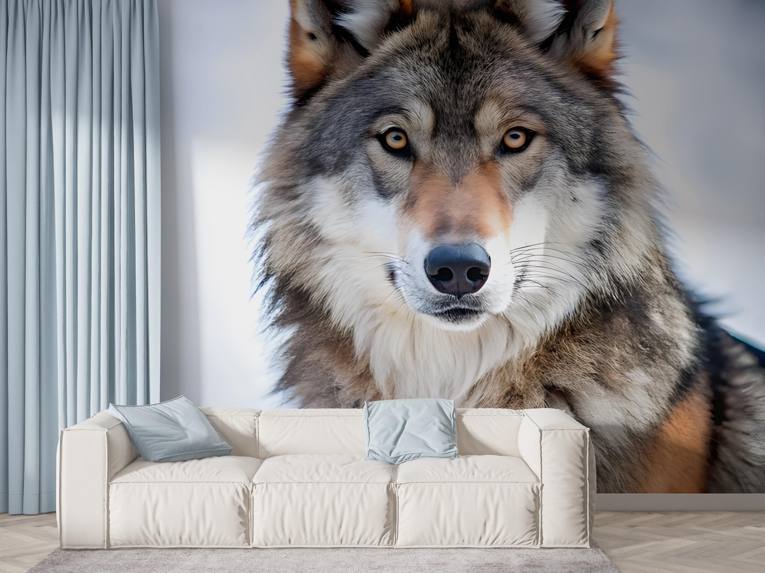Papier Peint Loup Faune pour Chambre Moderne - Créez une Ambiance Nature et Forêt chez Vous