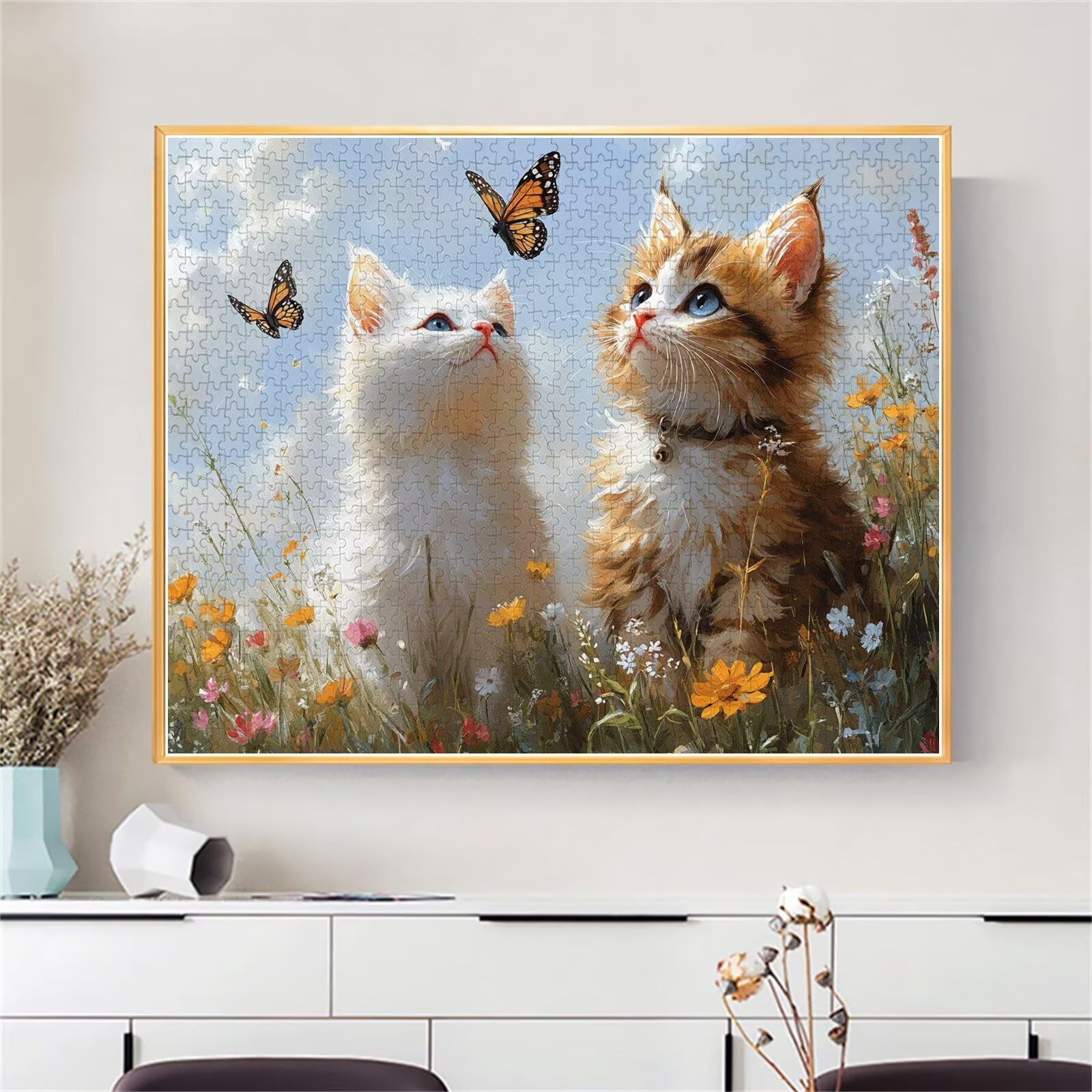 Puzzle Erwachsene 2000 Teile Katze Tier Educa Jigsaw für Kinder ab 8 Jahren Mädchen Jungen, Erwachsene Impossible Klassische Puzzles Schwer, Anspruchsvoll Spielspaß, Als Familienspiel 70x99cm t-658