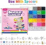 LZOUOWO 5300Pcs Clay Perles Bracelet Making Aesthétique Kit, avec perles de lettre pour bracelet d'amitié, perles d'espaceur -Pearl -Charmes pour la fabrication de bijoux, artisanat Cadeau pour les filles Ages 8-12