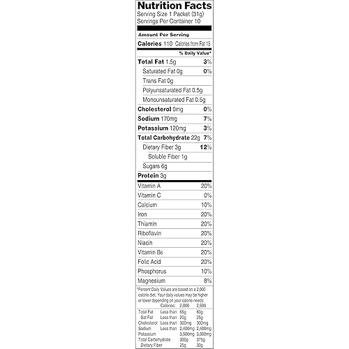 Miniatura 3 de Quaker Avena instantánea bajo en azúcar manzana y canela cereales para el desayuno 109onzas 10unidades paquete de 4