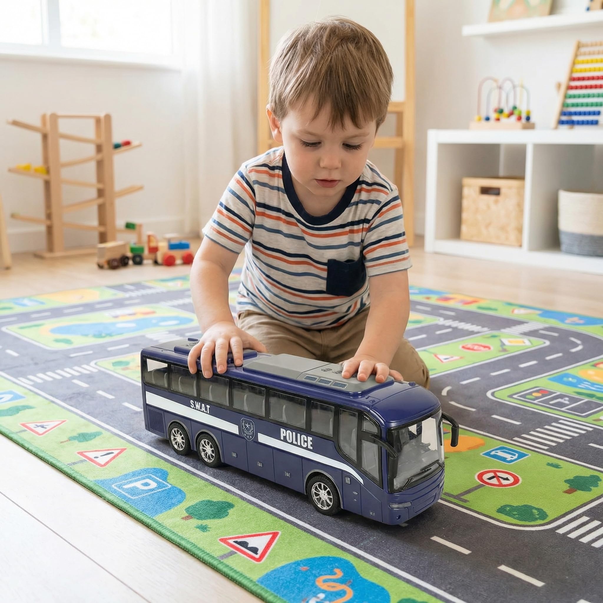 Amazon.com: AUTERCO 12.5'' Police Car Toy Model for Kids, 1:30