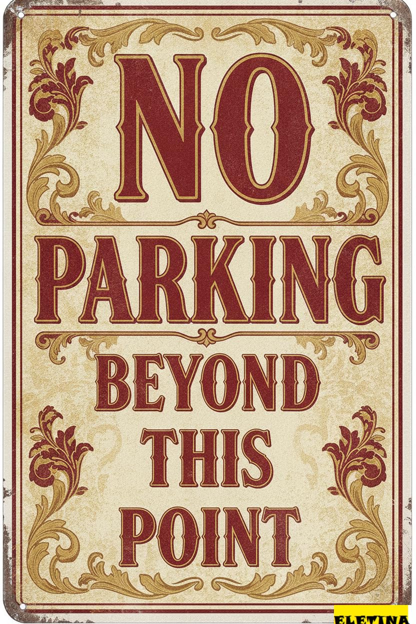 Personalized Sign for Man Cave Keep Beware Metal Tin No Parking Beyond This Point Metal Warning Tin Metal Street Gate Outdoor High Way 8x12in Metal Quality Private Property Decorative