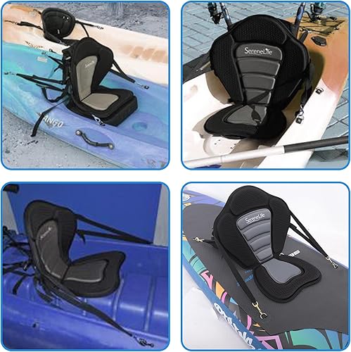 Miniatura 5 de SereneLife SLSUPST15 - Asiento universal desmontable para tabla de remo ajustable, diseño de ajuste de forma para todos los tamaños de cuerpo,