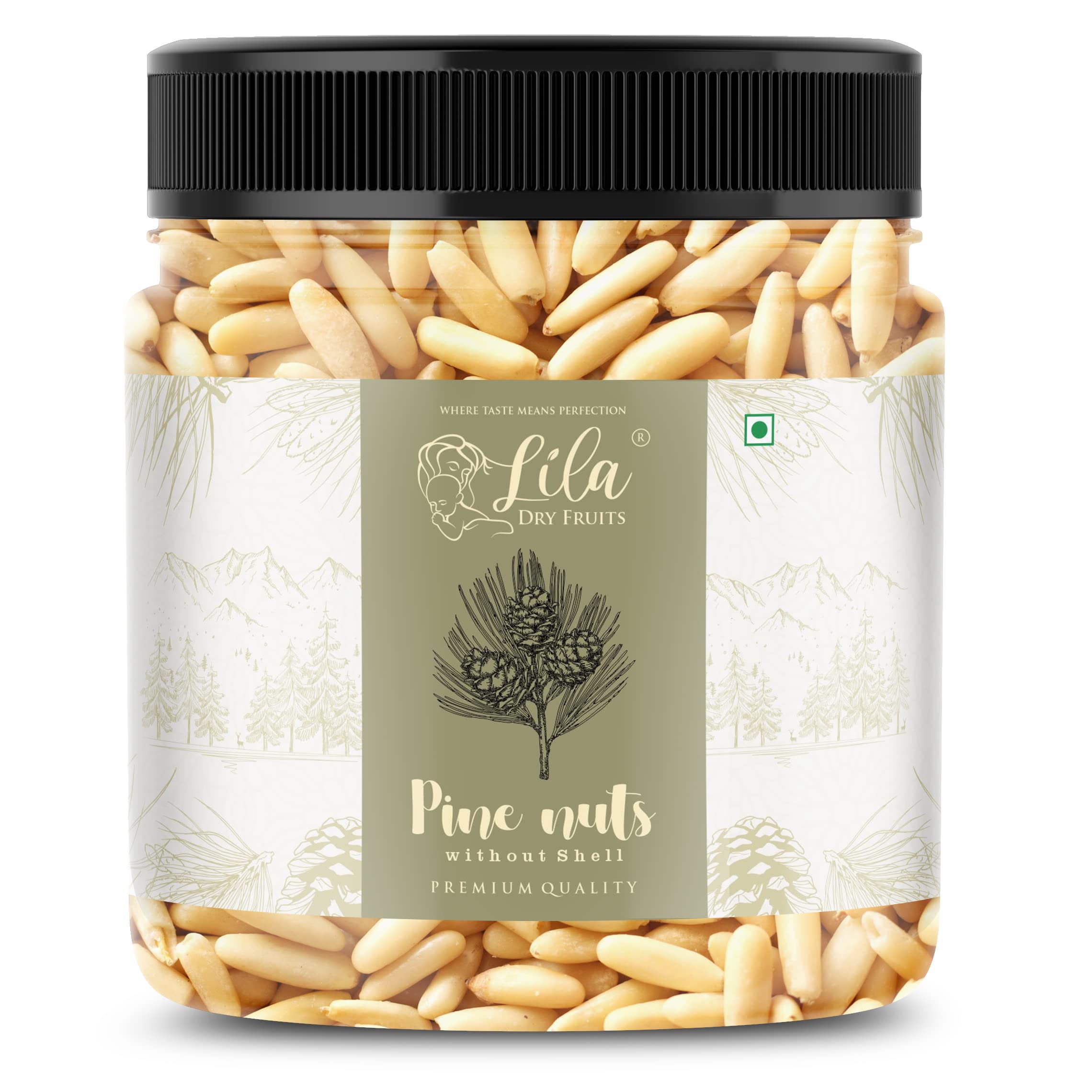 LILA DRY FRUITS Premium Pine Nuts Whole, Chilgoza, Neza big size | Export quality | Healthy food | Pinenut without shell | Jar Pack (200) (B0BC6J5QWL) Amazon Price History, Amazon Price Tracker