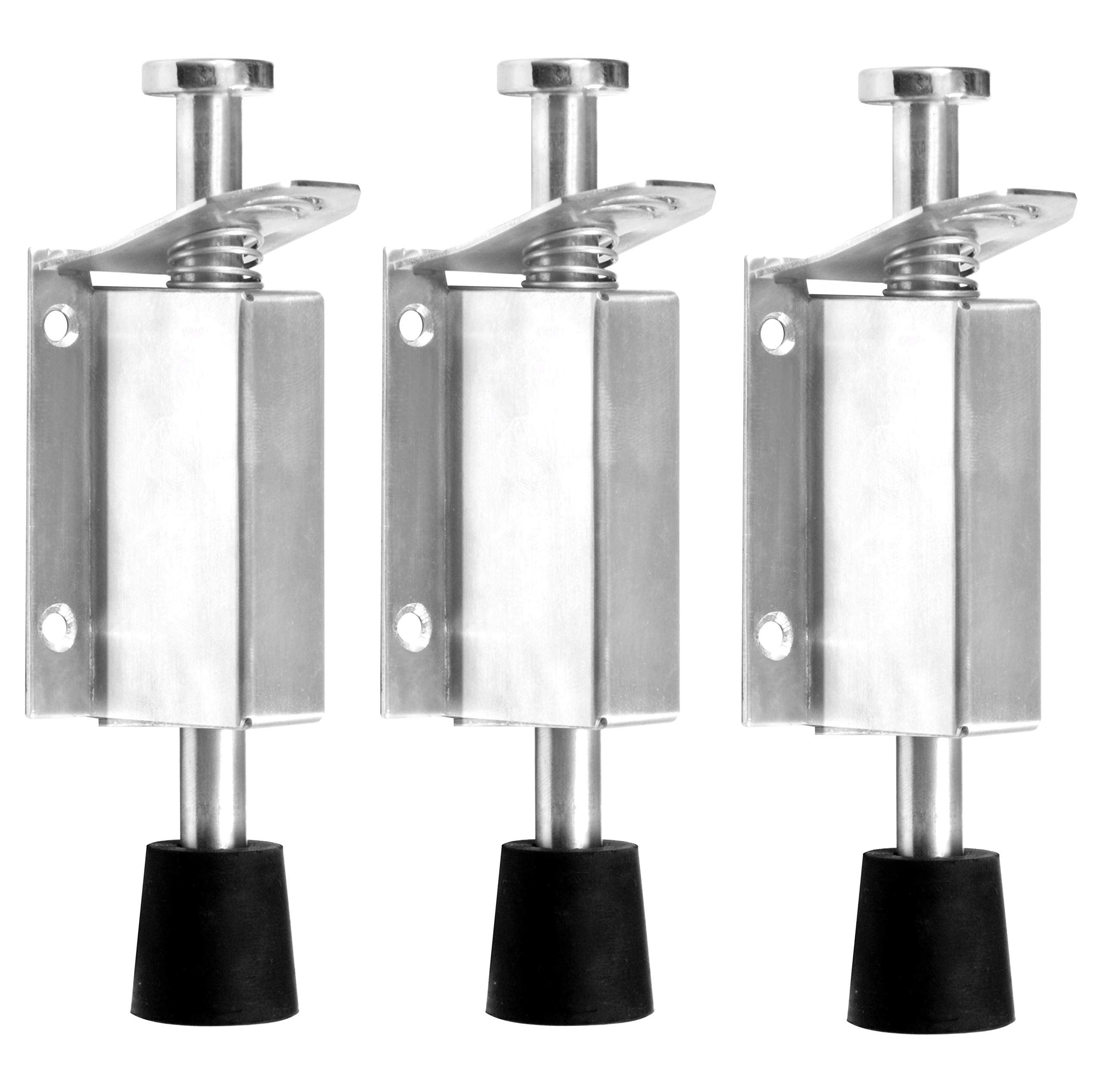 Nixnine Single Door Stopper Stainless Steel Floor Door Stop Holder with Rubber Shoes Foot Operated Function with Push Type Door Stopper and Pull Mechanism Pack of 3, (B07W5JBWJ8) Amazon Price History, Amazon Price Tracker