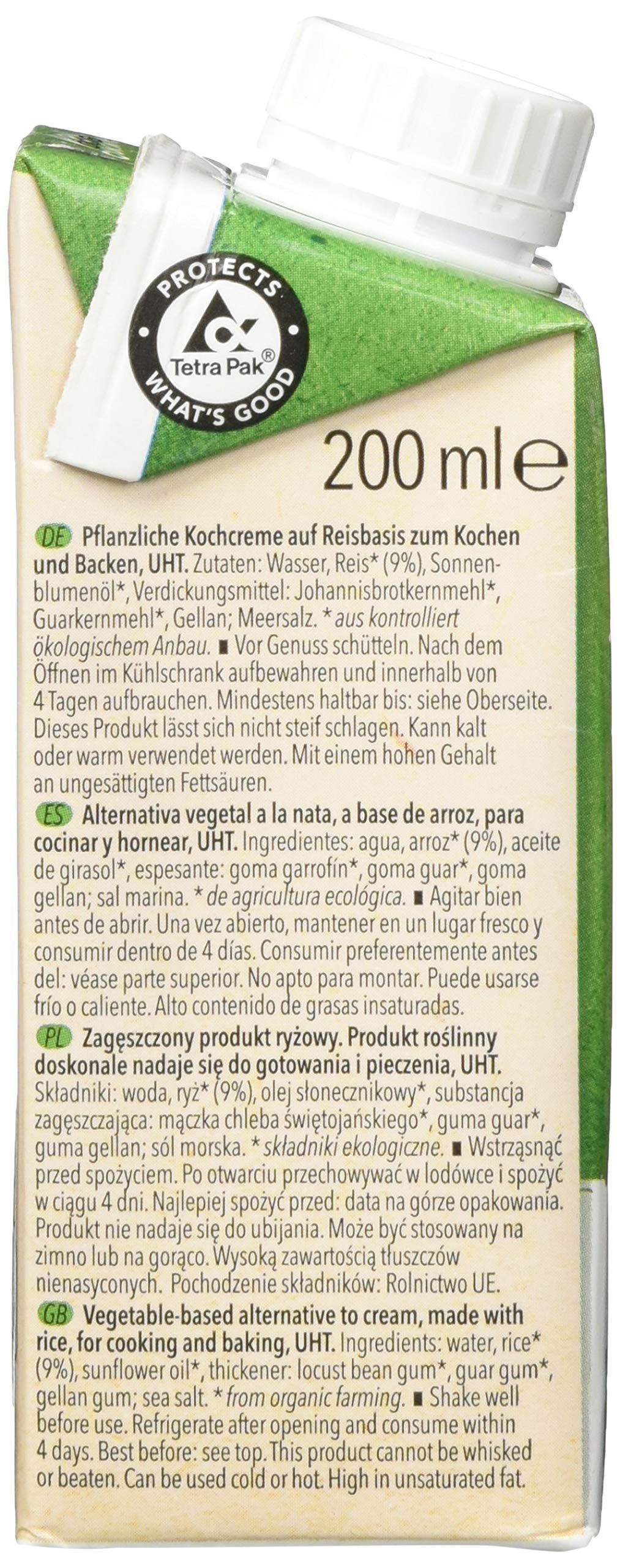 Natumi Bio-Reis-Creamer, 15 x 200 ml – laktosefrei, glutenfrei, veganer Bio-Creamer, milchfreie, milchfreie Alternative