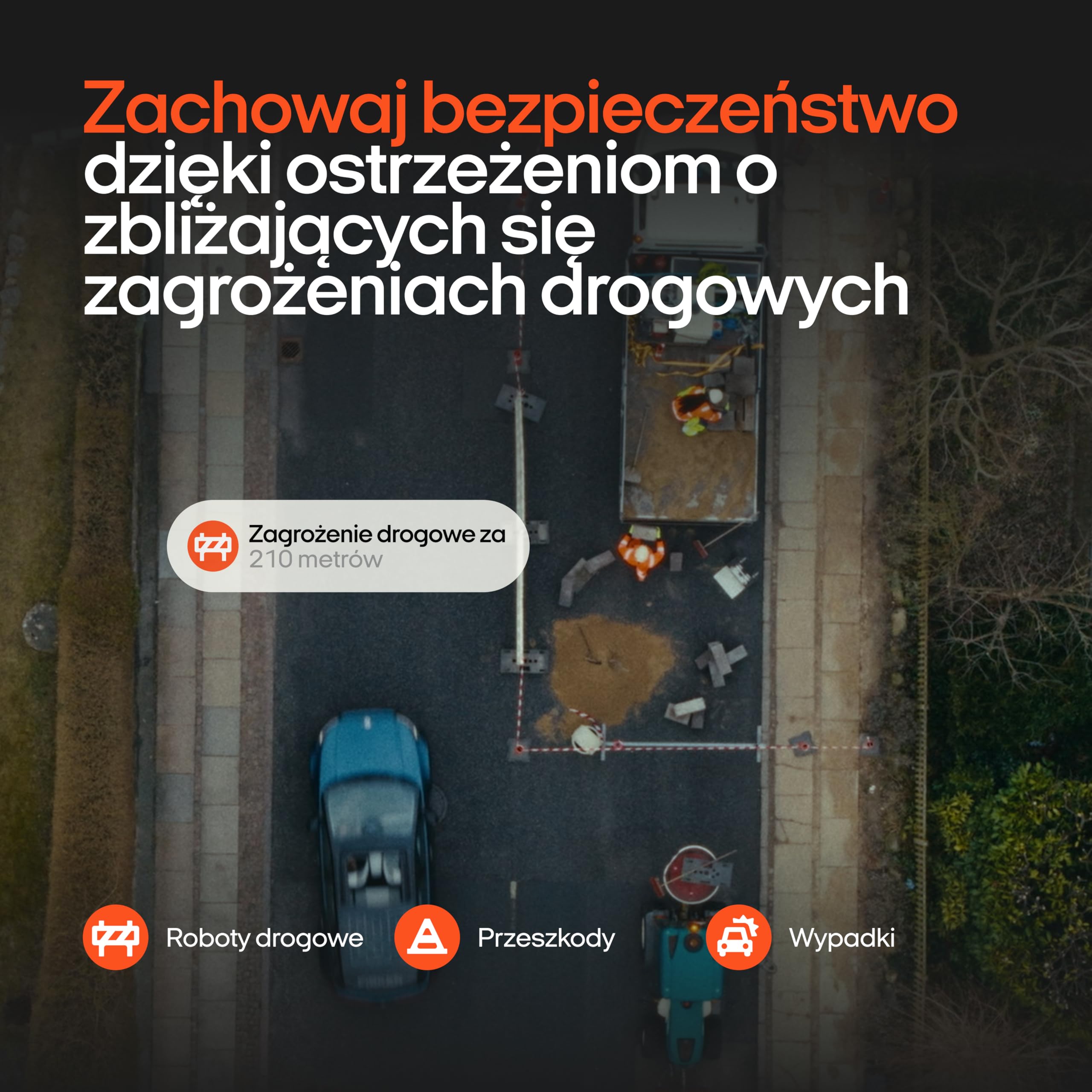 OOONO Co-Driver NO2 – udoskonalony asystent drogowy do samochodu – ostrzega przed fotoradarami i zagrożeniami na drodze – ładowalny – wskaźnik LED – kompatybilny z CarPlay i Android Auto
