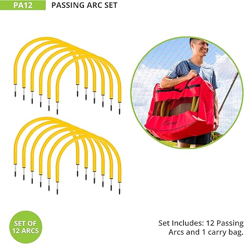 Miniatura 5 de Champion Sports PA12 unisex adulto ayuda de entrenamiento de fútbol, amarillo, talla única de EE. UU