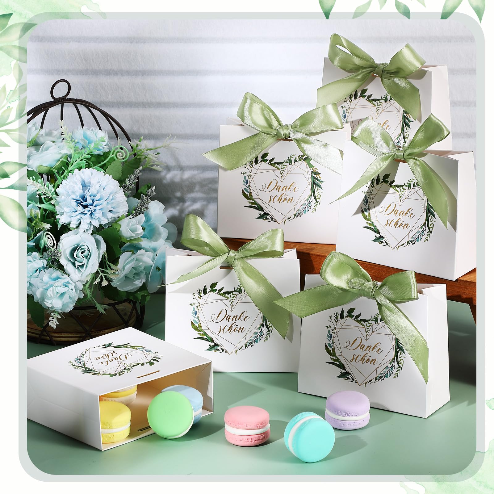 24PZ Sacchetti Regalo di Ringraziaento Piccoli Con Fiocco di Nastro-11