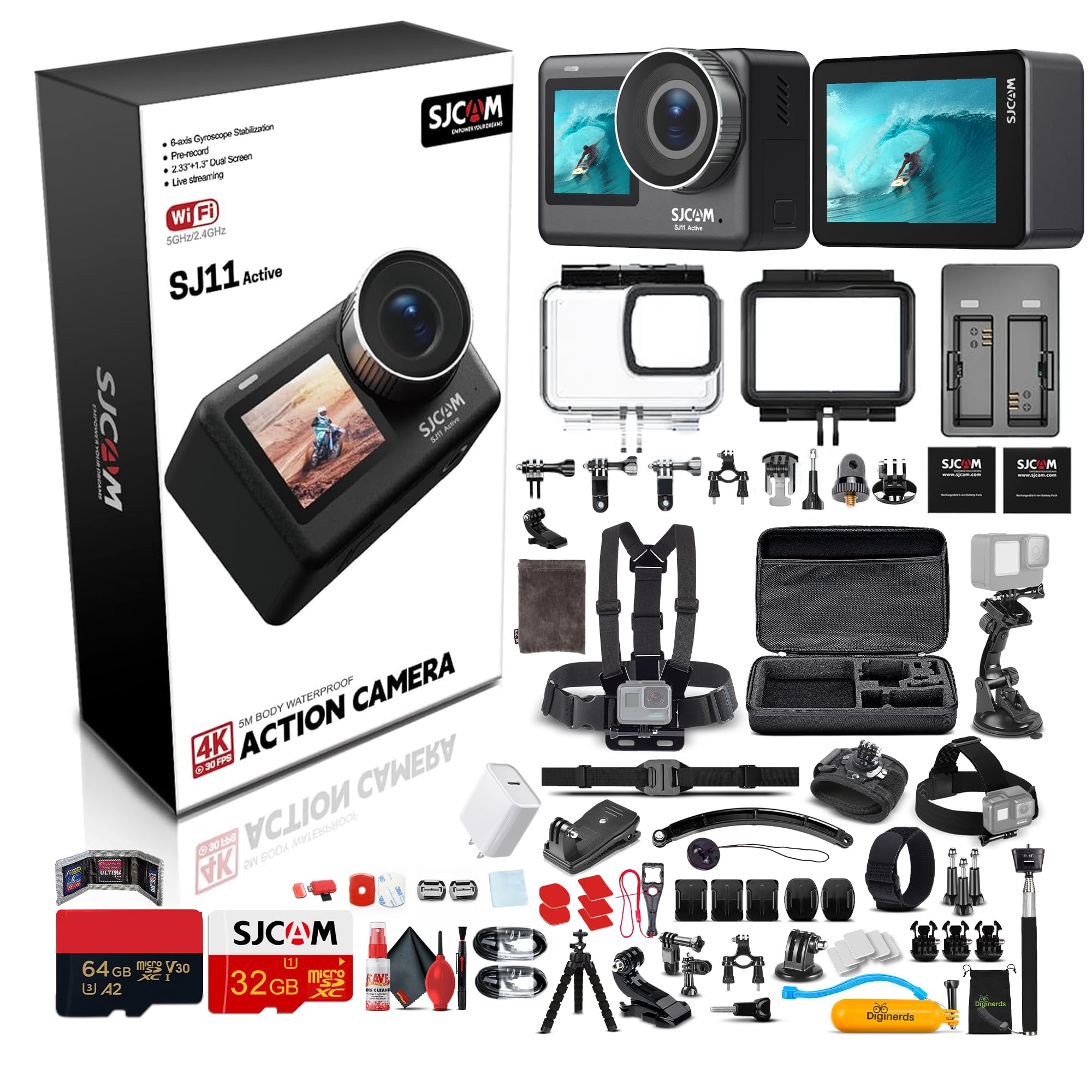 Amazon.com : SJCAM SJ11 Active 4K Dual Touchscreen Action Camera