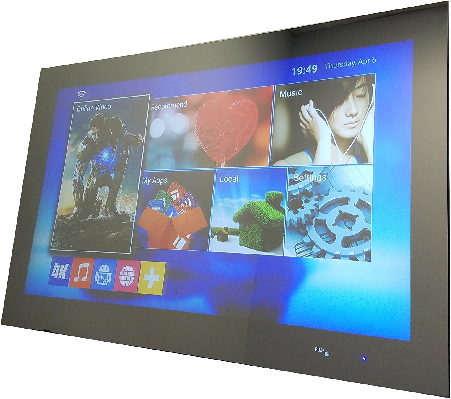 GlassTek Inc. 32" Android Smart TV Mirror; Magic Mirror with Android OS;
