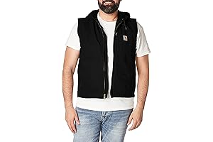 Carhartt Men's Relaxed Fit Washed Duck Fleece-Lined Hooded Vest: Enduring Warmth for the Rugged Outdoors