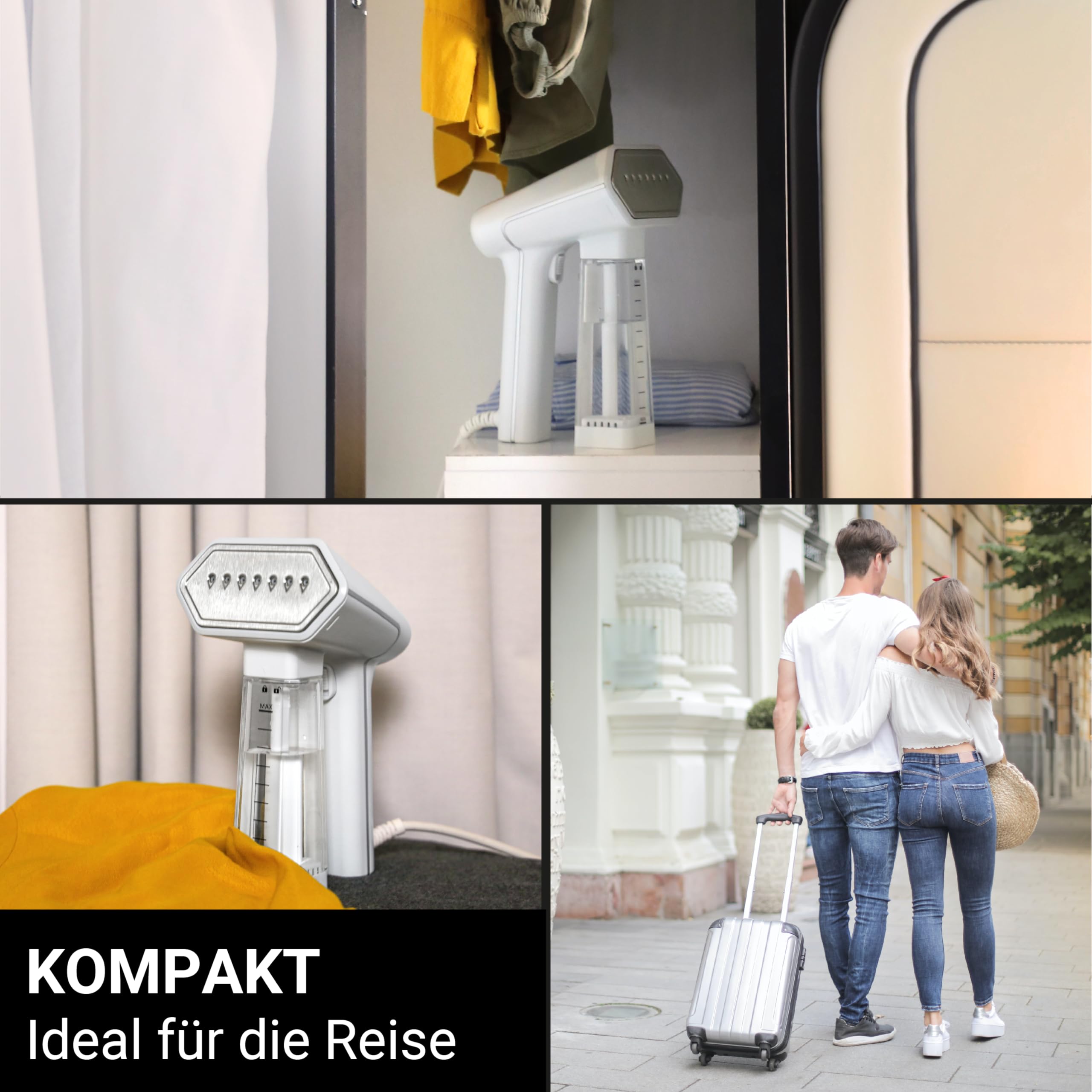 STEAMONE SN20GW Reise-Dampfglätter S-Nomad, weiß, Metall, Travel-Size, weiss