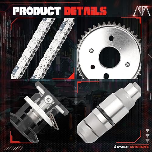 Miniatura 2 de MAYASAF Kit de cadena de distribución del motor para Chrysler 300 2005-07/Concorde 1998-04/Intrepid 2003-04/Sebring 2001-06, para Dodge Charger