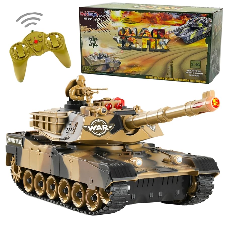 バトルタンク RC 1/24スケール Amazon.co.jp: Haktoys RCバトルタンク – 1:24スケール リモコン