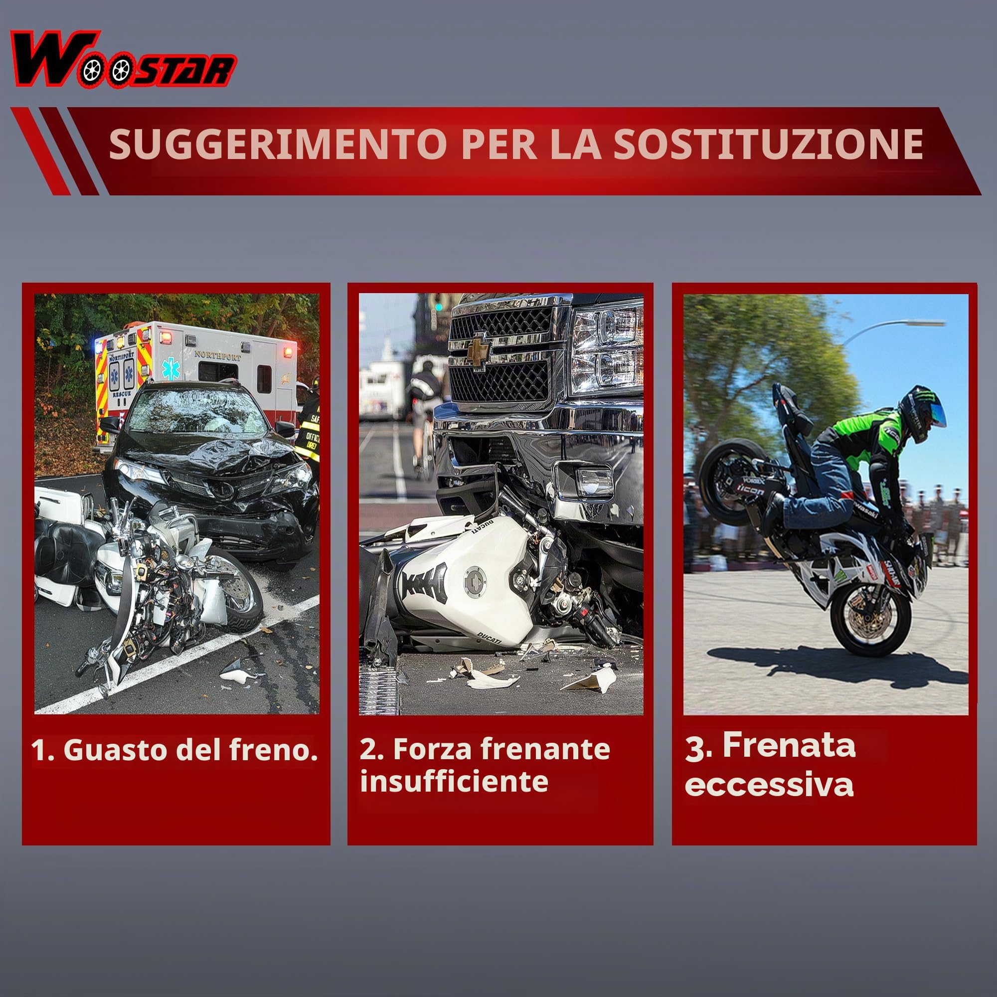WOOSTAR Sinistra Pinza del Cilindro Principale del Freno Idraulico Sostituzione per Taotao Sunl Baja 50cc 70cc 90cc 110cc 125cc 150cc 200cc 250cc Quad Cinese ATV