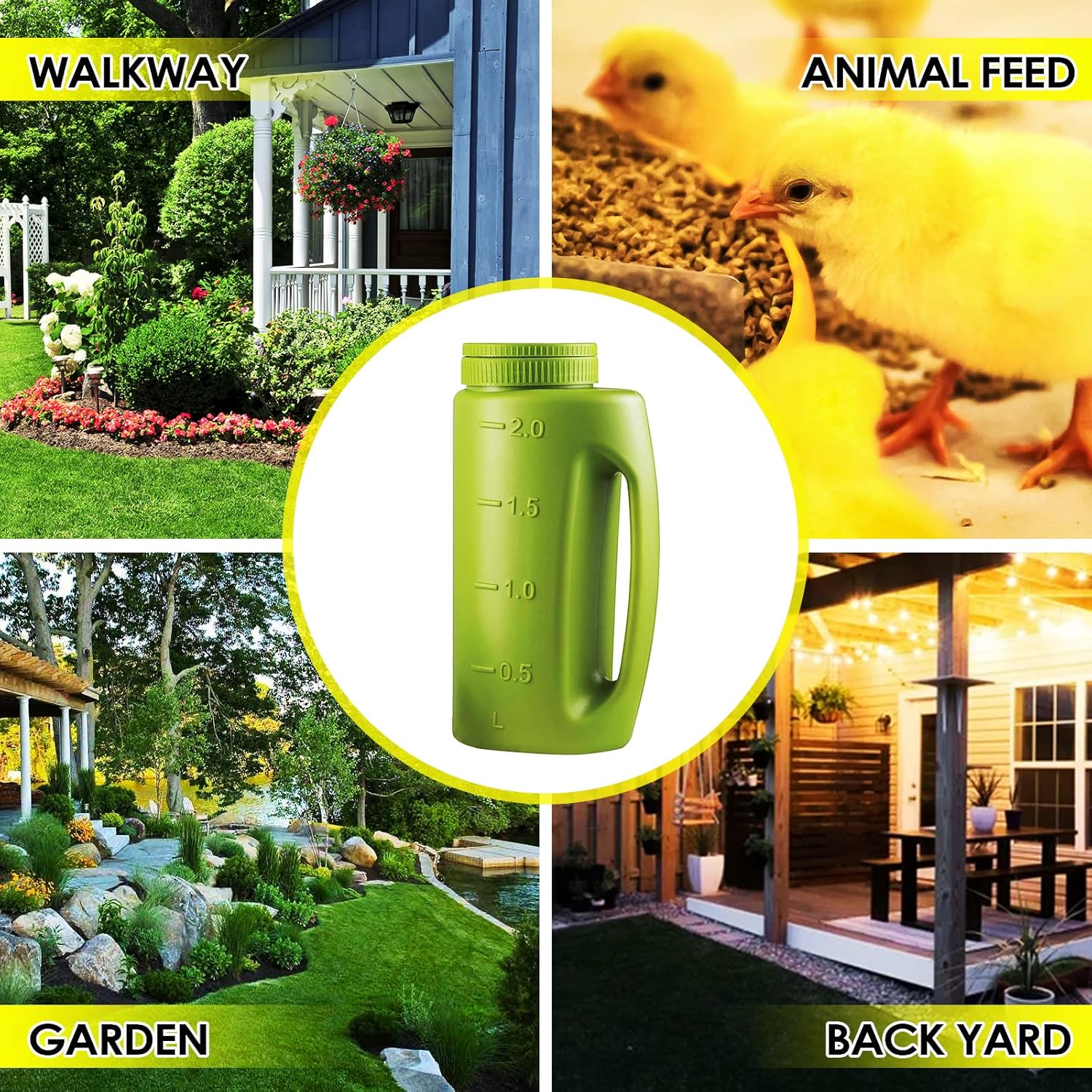 Buy 2 Set Ice Melt Salt Spreader Handheld Shaker with Scoop