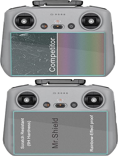 Miniatura 5 de Mr.Shield Protector de pantalla compatible con DJI RC 2 para mando a distancia DJI Air 3 RC 2  Mini 4 Pro vidrio templado paquete de 3 vidrio