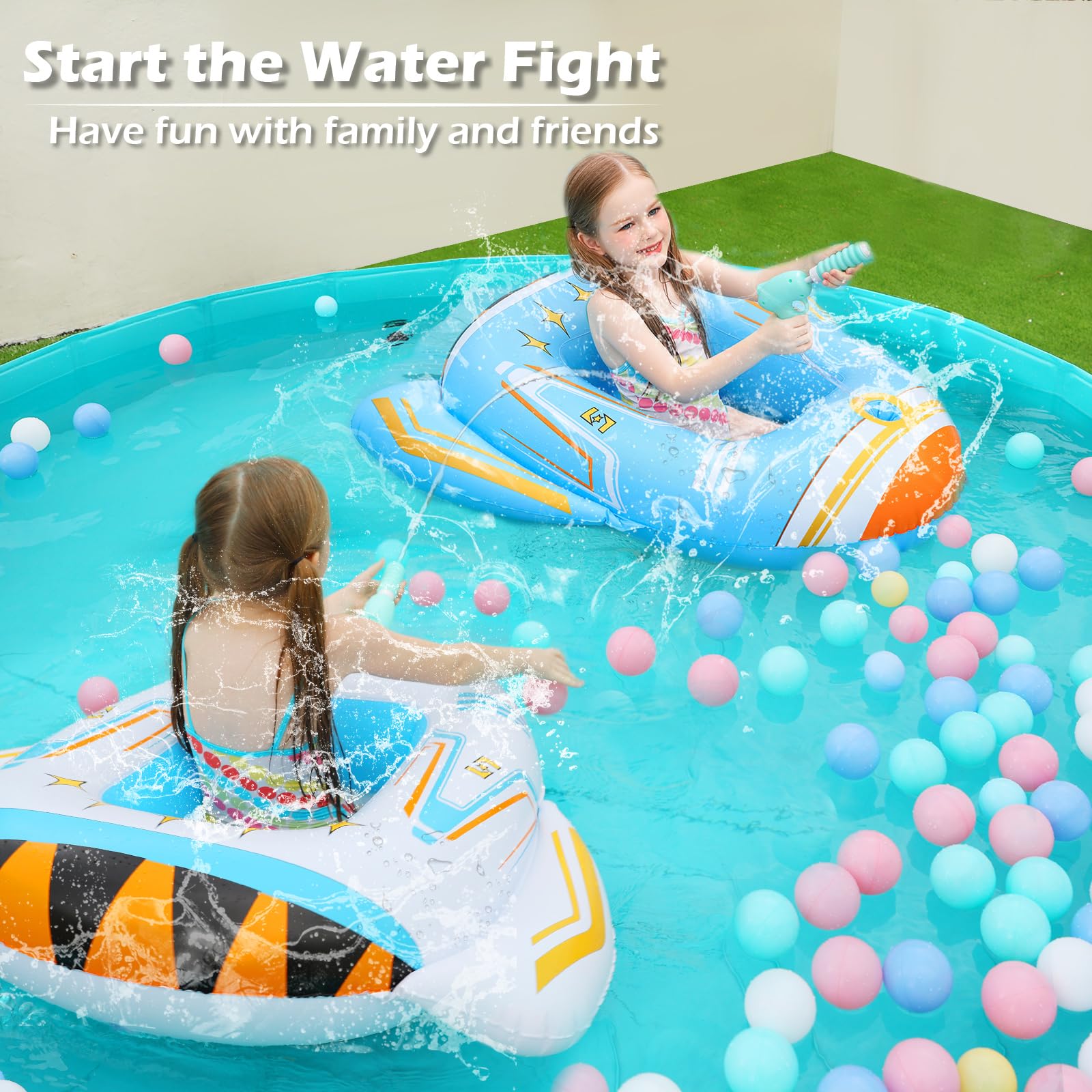 Flotador De Piscina Con Pistola De Agua – Barco Pirata Inflable Para Niños De 4 A 8 Años, PVC Resistente