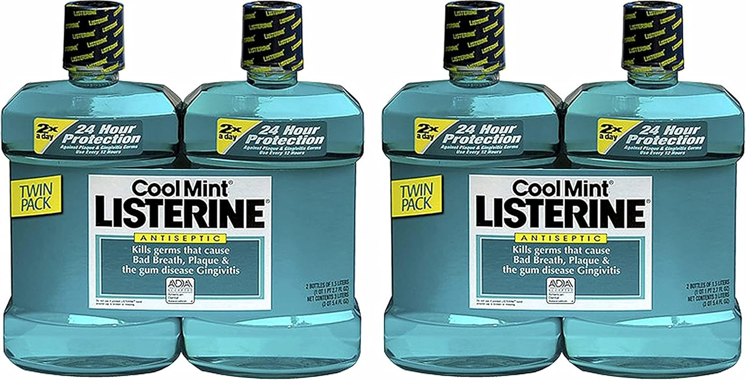 Product of Listerine Cool Mint Antiseptic Mouthwash, 2 pk./1.5L - Oral Rinse & Mouthwash [Bulk Savings] : Beauty & Personal Care