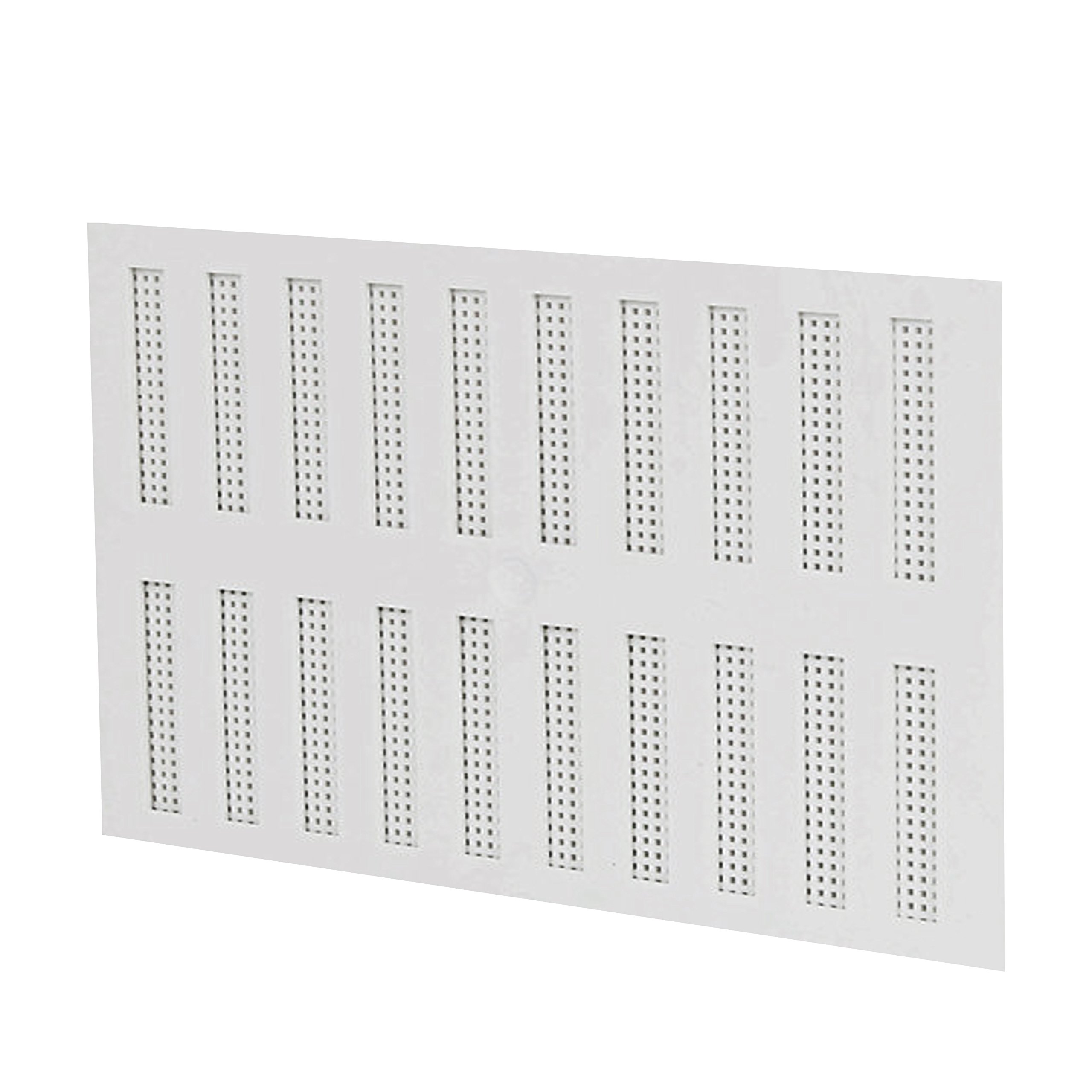 White Adjustable Hit & Miss Air Vent 9" x 6" - Large White Flyscreen Grille Cover