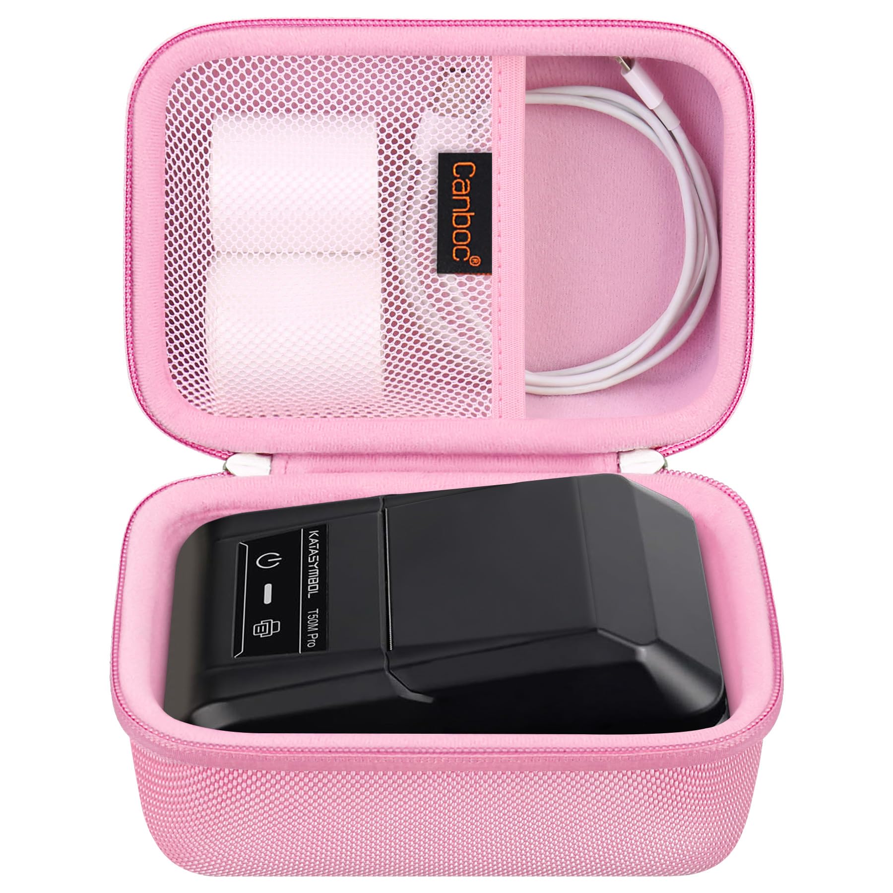 Canboc Carrying Case Compatible with SUPVAN T50M Pro Bluetooth Label Maker, Portable Mini Thermal Inkless Labeler Storage Bag fit Printer Labels,