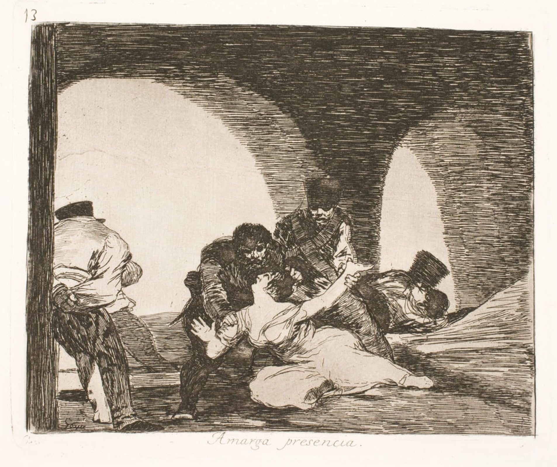 SERENDIPITP Vintage Picture Print on Canvas Wall Art Poster a Terrible Death by Francisco De Goya Artwork Print Poster for Wall Decor 60x90cm
