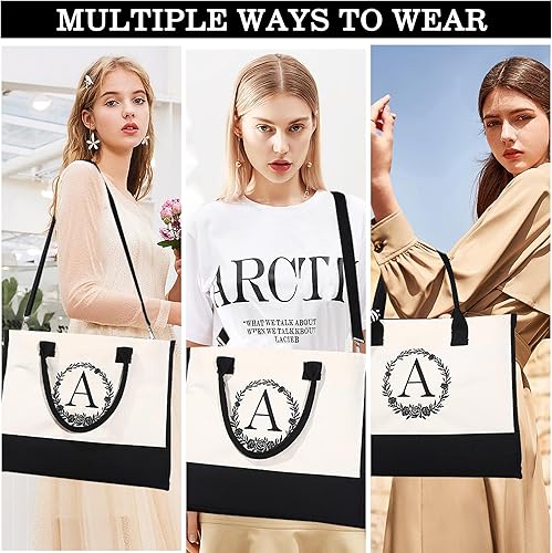 Miniatura 6 de Regalos para mujeres, regalo para el día de la madre, regalo de agradecimiento para profesores, regalo de graduación, bolsa de mano inicial para