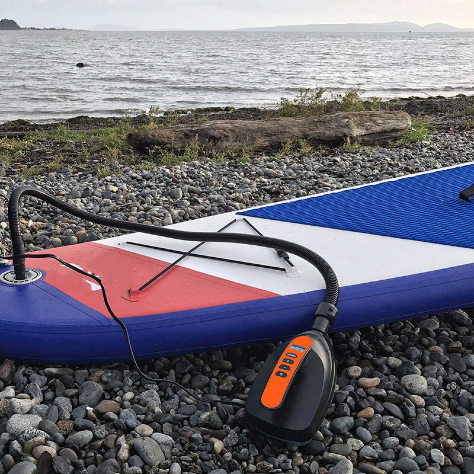 Bomba de Aire eléctrica de Alta presión, Bomba de Aire Digital portátil de Alta presión de 12 V para Sup y Tabla de Remo para colchones de Aire, Botes inflables, Carpas, Tablas de Remo