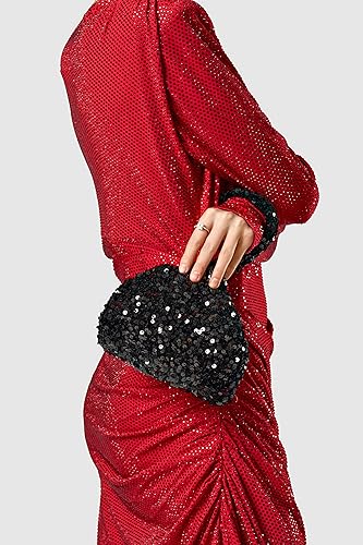 Miniatura 6 de BABEYOND Bolsos de noche para mujer, estilo vintage, con lentejuelas, con purpurina, triángulo, para fiesta de los años 20, baile de graduación, boda