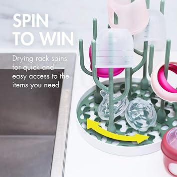 Boon Desert Baby Bottle Countertop Drying Rack، Green