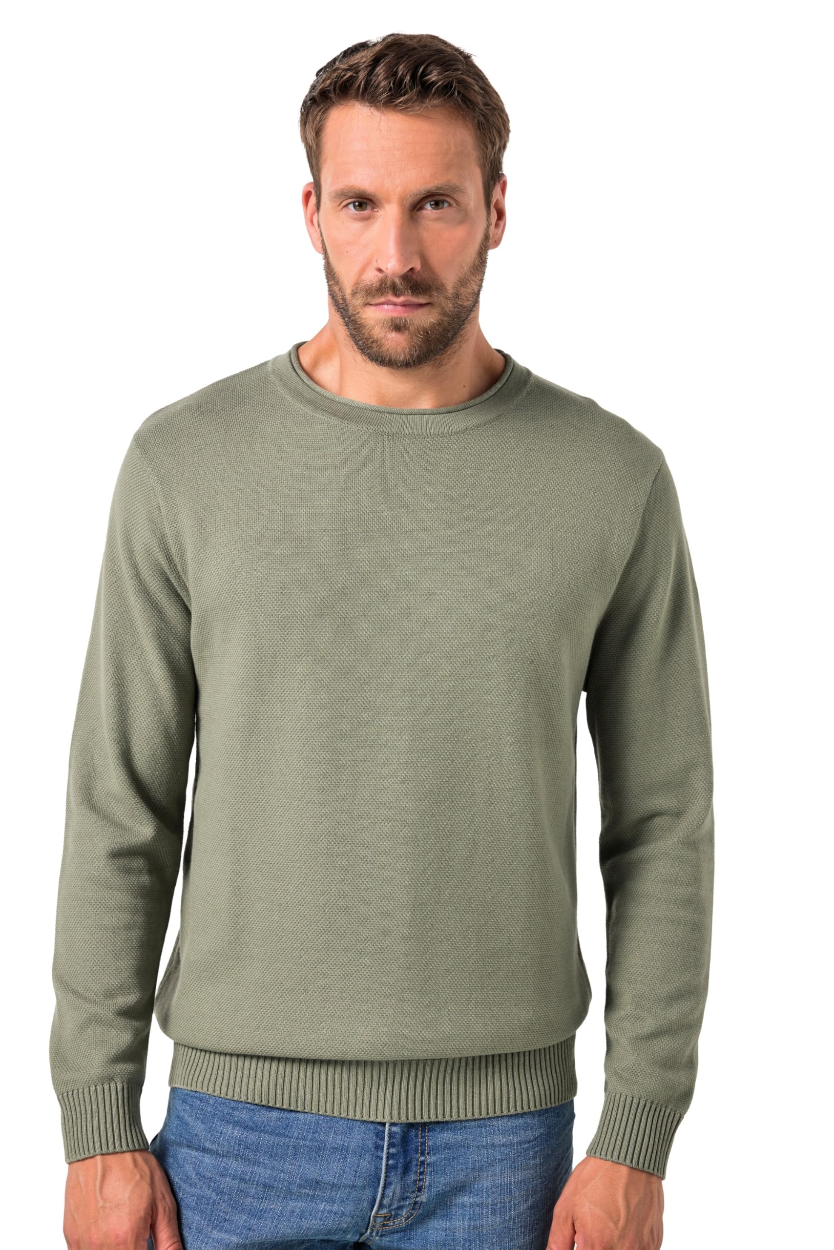 JP 1880 Herren große Größen Übergrößen Menswear L-8XL Pullover, recycelte Materialien, Strukturstrick 843119