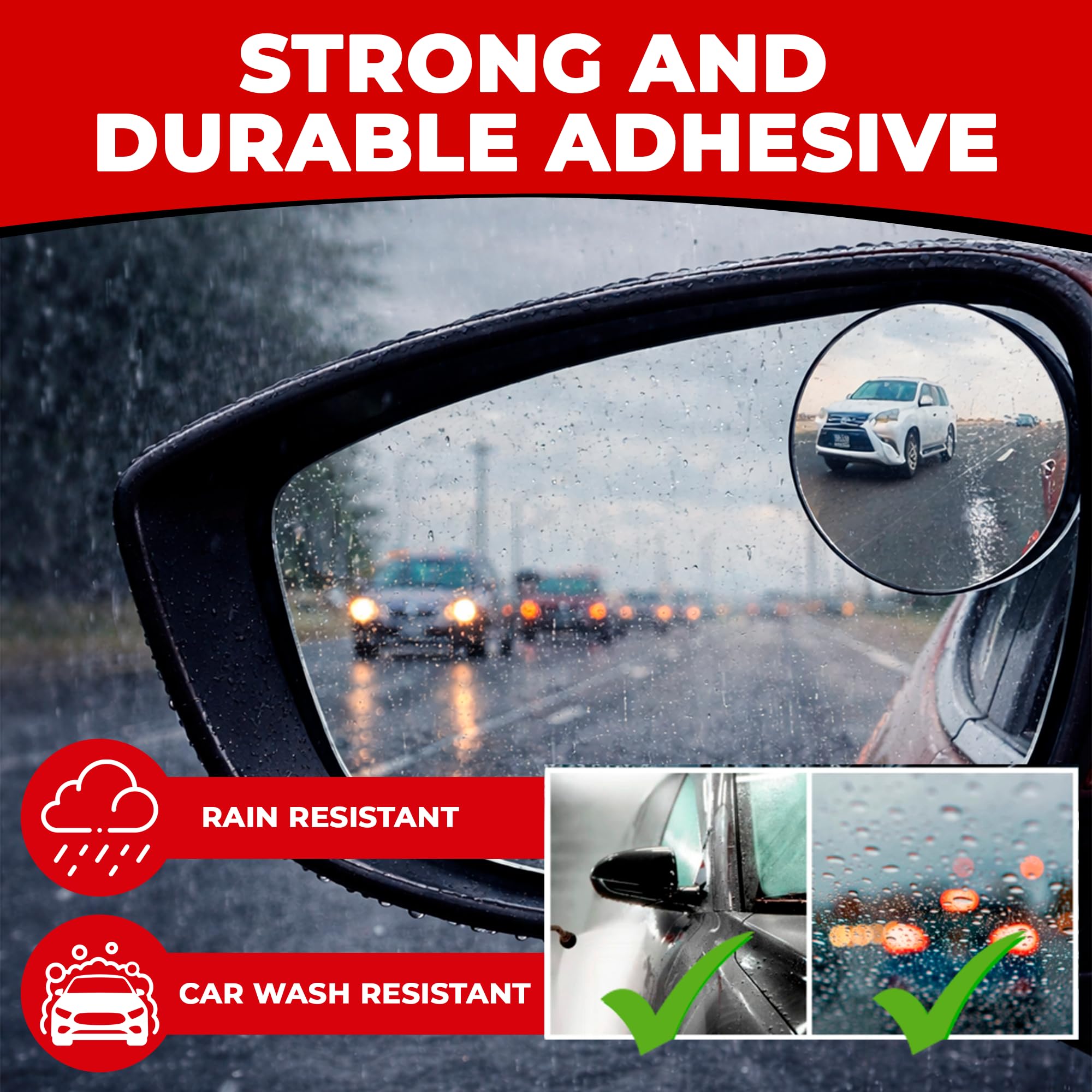 utopicar gran espejo retrovisor – Abrazaderas en para ver su bebé o niños en la parte trasera y una mejor vista de su entorno – elegante diseño con metal pulido barras de herramientas.