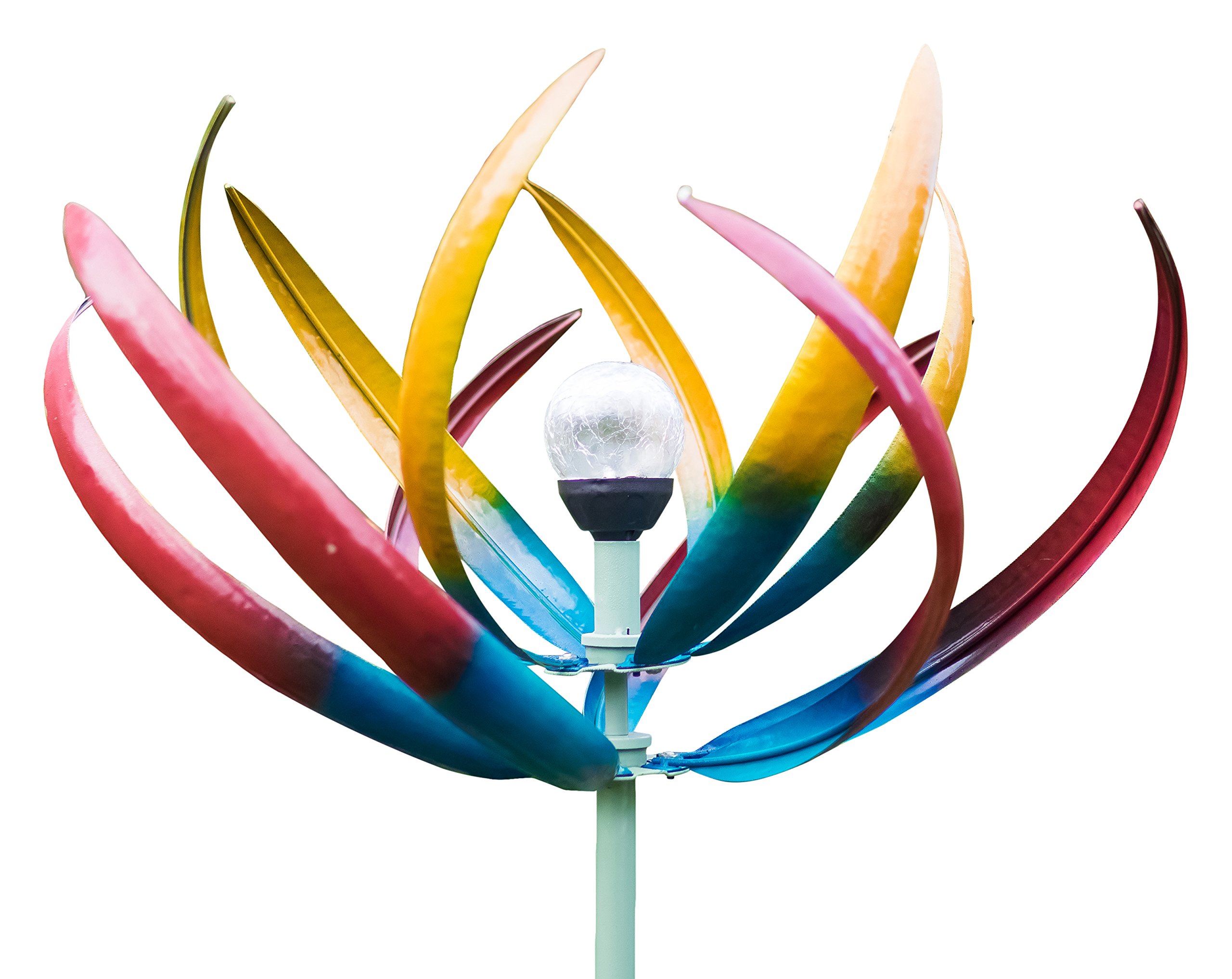 Jonart Design SP450 Tresco Solar Wind Sculpture, Multi Coloured, 69.0 x 69.0 x 213.0 cm