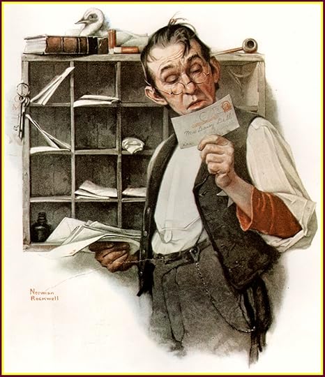 Amazon 本と美術館 ノーマン ロックウェル 仕分け用郵便物 ビンテージオールドアートプリント 1922 11 1 2 X 15インチ アートフレーム ポスター オンライン通販
