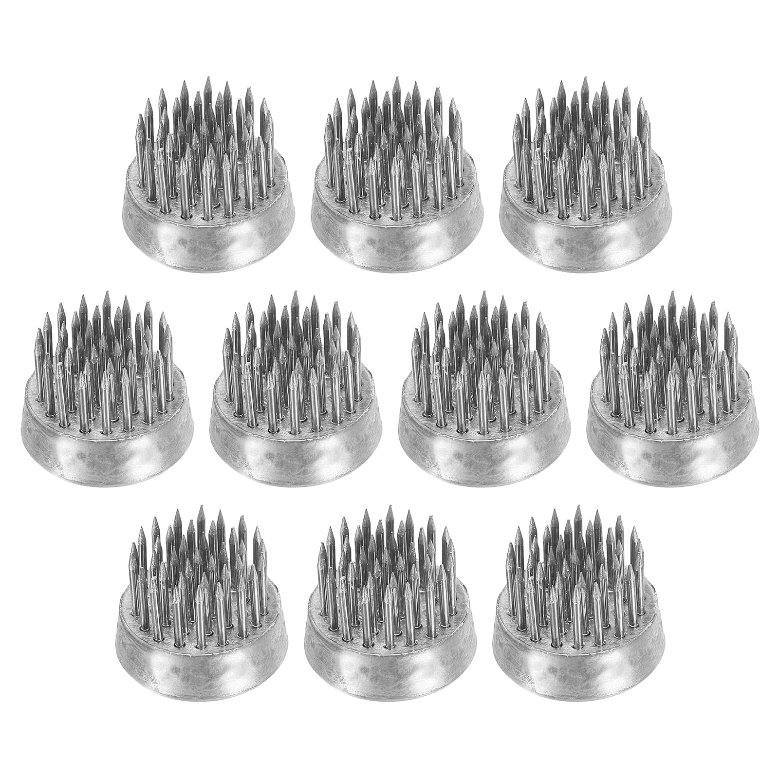 PATIKIL 0,9" Rane Fiori Ikebana Kenzan 10pz Fiori Composizione Strumento Inossidabile Floreale Rana Spilli Contenitore per Vaso Fiore Composizione Argento Tone