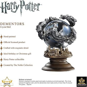 The Noble Collection Harry Potter Dementors Crystal Ball - 5in (12.5cm) Pewter Dementors Around Hogwarts Castle - Officially Licensed Film Set Movie Props Gifts