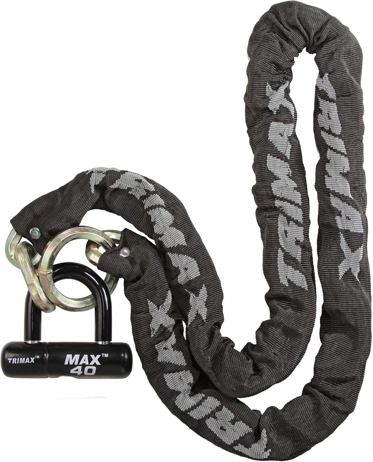Trimax THEX5040 Combo Set - THEX Super Chain 5' x 10mm + MAX40 Disc U-Lock