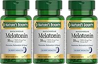 Vista 1 de Nature's Bounty Melatonina 10 mg comprimidos de disolución rápida 45 ea (paquete de 3)