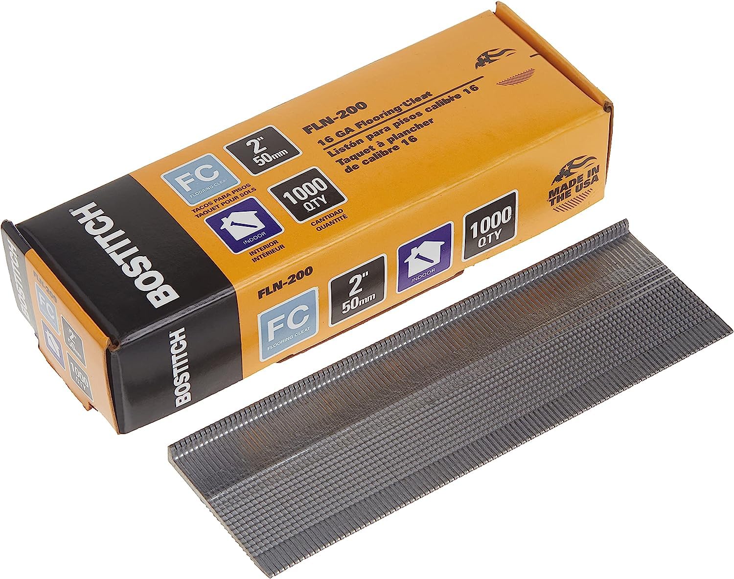 BOSTITCH FLN-200 2-Inch Flooring L-Nail, 1000-Per Box