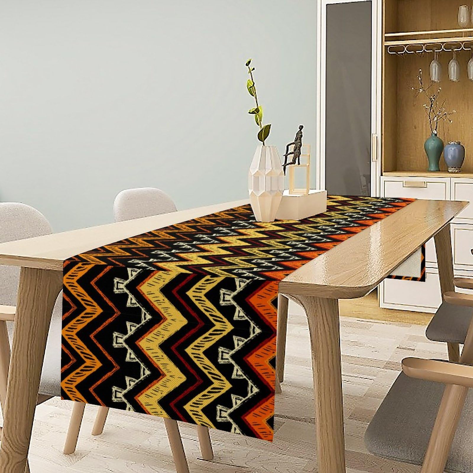 Sunwer Caminho De Mesa Kwanzaa, Decoração Para Festa De Fim De Ano, Festival De Herança Afro-Americana, Decoração Para Casa, Cozinha, Sala De Jantar (13" X 108