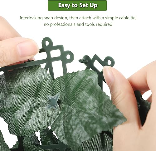 Miniatura 4 de Pantalla de pared para valla de privacidad de hiedra artificial, 165 x 50.4 pulgadas, telón de fondo de vegetación sintética, setos de hojas de vid