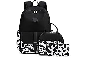 Cute Cow Print Backpack for Girls