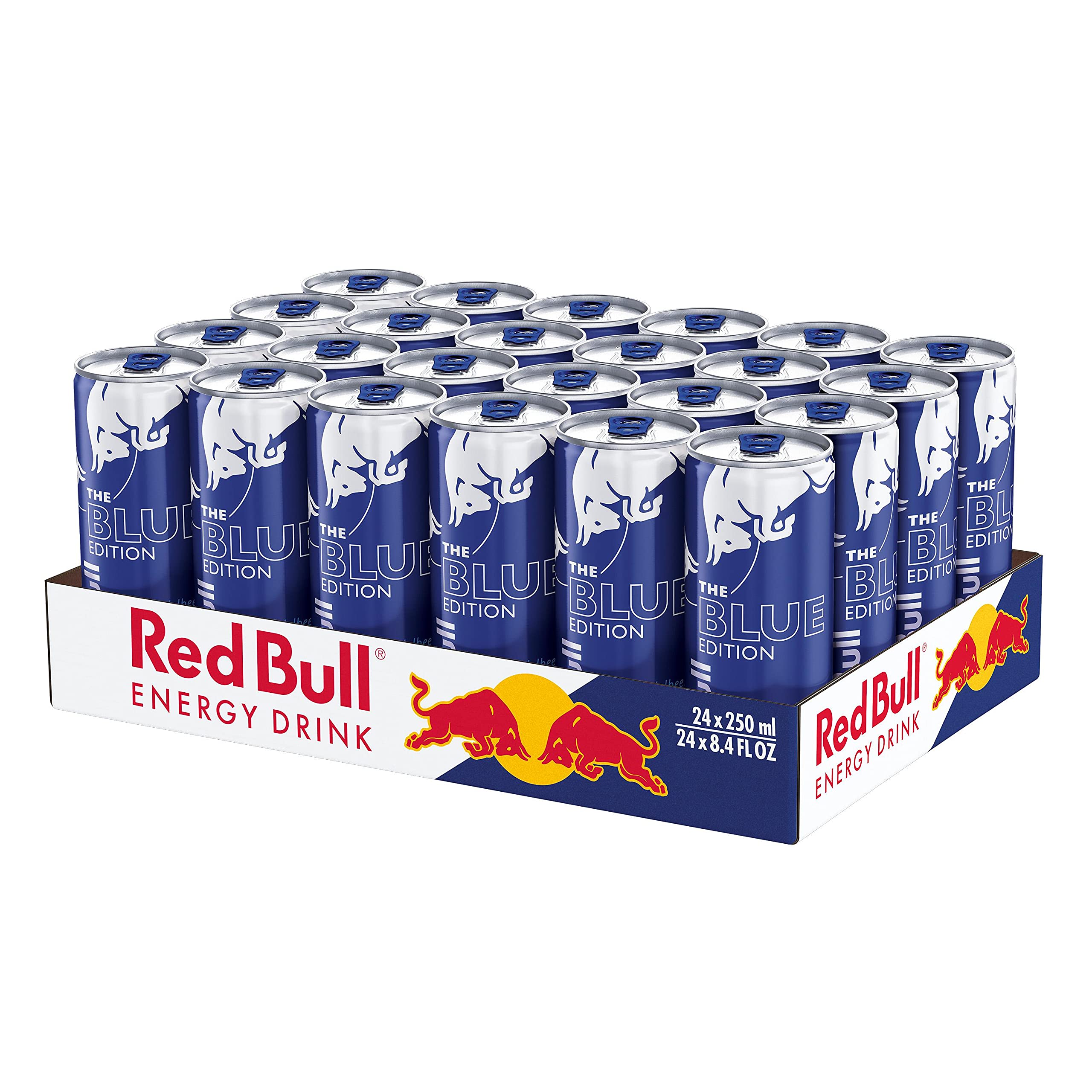 Set: Red Bull Energy Drink, EINWEG (24 x 250 ml) & Energy Drink Blue Edition, EINWEG (24 x 250 ml)