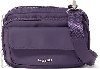 Baggallini womens Modern Double Zip Crossbody