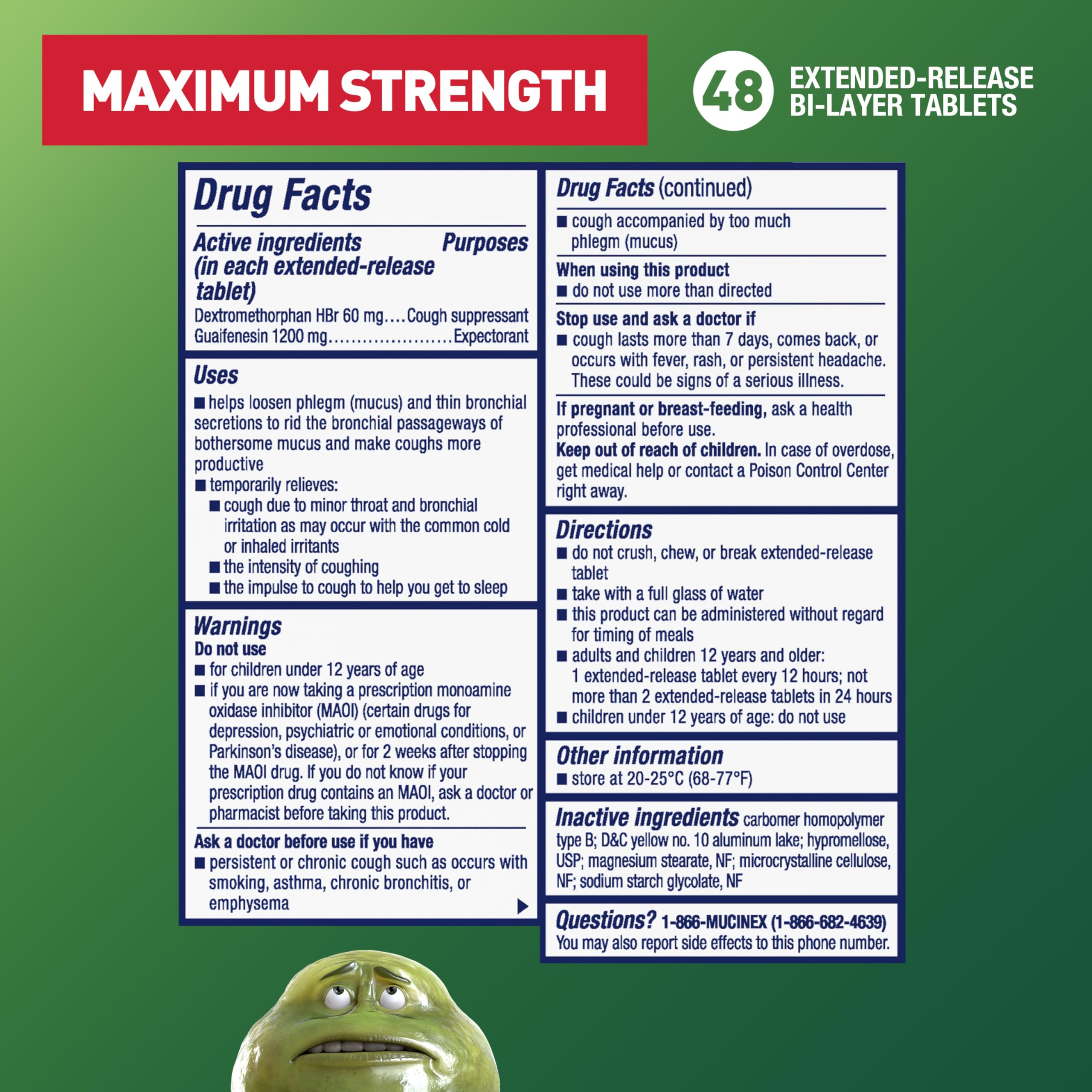 Mucinex DM 12Hr Max Strength Chest Congestion & Cough Medicine, 48 Tablets — Amazon image 5