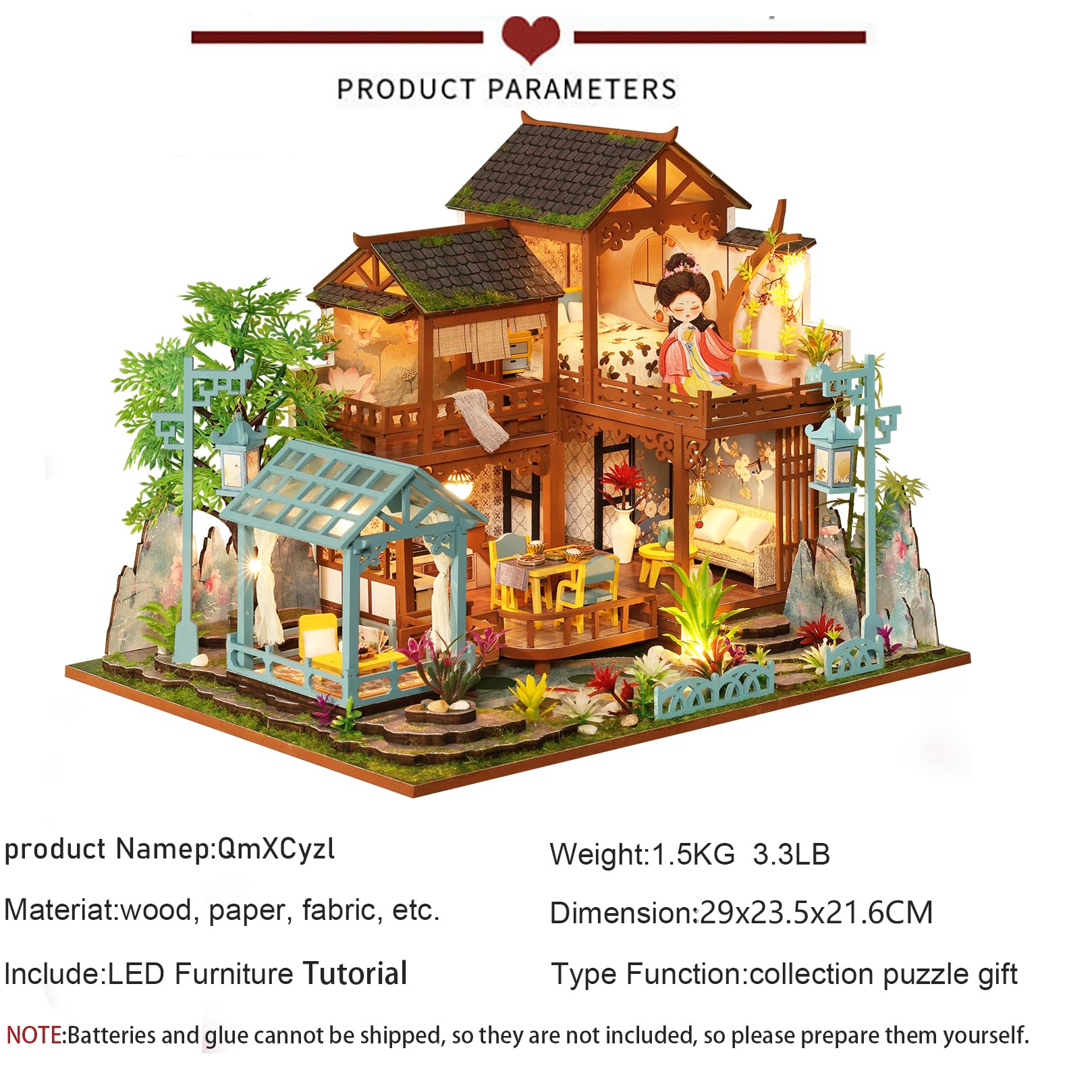 ♡完成品 ミニチュアドールハウス　(オルゴール.電池付き) ♡.完成品ミニチュアドールハウス (電池付き) - メルカリ