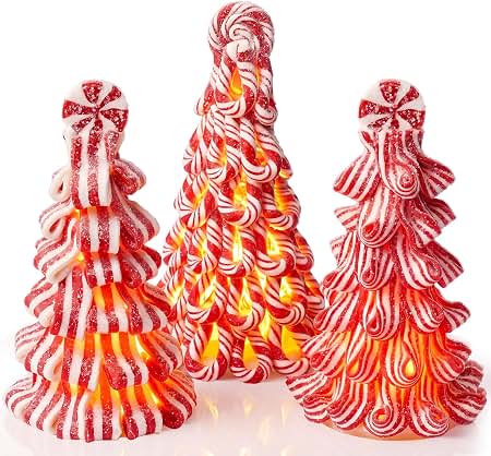 Amazon.com: Suzile 3 Pcs Christmas Candy Tree Tabletop Decor 7